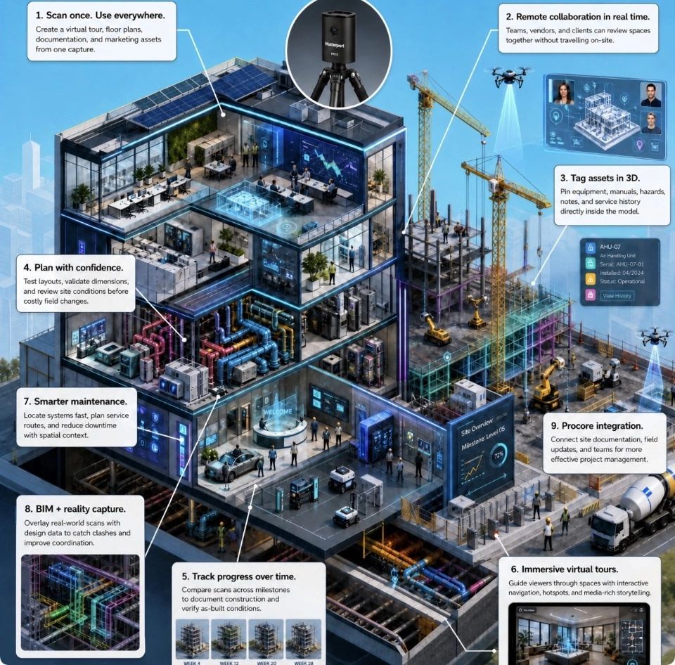 Digital workflow on construction site